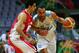 NANJING, CHINA - JULY 29: Emanuel Ginobili (R) of Argentina drives a ball during the FIBA Diamond Ball Basketball Tournament against Iran as a preparation for the upcoming Olympics on July 29, 2008 in Nanjing, China. (Photo by Guang Niu/Getty Images)