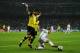 MADRID, SPAIN - APRIL 02: Cristiano Ronaldo of Real Madrid is closed down by Sokratis Papastathopoulos of Borussia Dortmund during the UEFA Champions League Quarter Final first leg match between Real Madrid and Borussia Dortmund at Estadio Santiago Bernab
