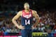 BILBAO, SPAIN - AUGUST 31: Anthony Davis #14 of the USA Basketball Men's National Team during a game against the Turkey Basketball Men's National Team during the 2014 FIBA World Cup at Bizkaia Arena in Bilbao Exhibition Centre on August 31, 2014 in Bilbao