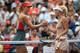 NEW YORK, NY - AUGUST 31: Caroline Wozniacki of Denmark meets Maria Sharapova of Russia after winning their women's singles fourth round match on Day Seven of the 2014 US Open at the USTA Billie Jean King National Tennis Center on August 31, 2014 in the