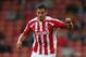 STOKE ON TRENT, ENGLAND - AUGUST 27: Geoff Cameron of Stoke City in action during the Capital One Cup Second Round match between Stoke City and Portsmouth at Britannia Stadium on August 27, 2014 in Stoke on Trent, England. (Photo by Clive Brunskill/Gett