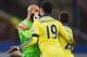 LIVERPOOL, ENGLAND - AUGUST 30: Tim Howard of Everton confronts Diego Costa of Chelsea during the Barclays Premier League match between Everton and Chelsea at Goodison Park on August 30, 2014 in Liverpool, England. (Photo by Laurence Griffiths/Getty Imag