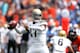 CHARLOTTESVILLE, VA - AUGUST 30: Brett Hundley #17 of the UCLA Bruins looks to pass the ball during first half action against the Virginia Cavaliers at Scott Stadium on August 30, 2014 in Charlottesville, Virginia. (Photo by Joe Robbins/Getty Images)