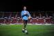PALMA DE MALLORCA, SPAIN - OCTOBER 11: Victor Valdes of Spain leaves the pitch after the warm up prior to the FIFA 2014 World Cup Qualifier match between Spain and Belarus at Iberostars Stadium on October 11, 2013 in Palma de Mallorca, Spain. (Photo by