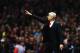 LONDON, ENGLAND - AUGUST 27: Arsene Wenger, manager of Arsenal reacts on the touchline during the UEFA Champions League Qualifier 2nd leg match between Arsenal and Besiktas at the Emirates Stadium on August 27, 2014 in London, United Kingdom. (Photo by