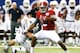 ATLANTA, GA - AUGUST 30: Amari Cooper #9 of the Alabama Crimson Tide breaks a tackle by Nick Kwiatkoski #35 of the West Virginia Mountaineers at Georgia Dome on August 30, 2014 in Atlanta, Georgia. (Photo by Kevin C. Cox/Getty Images)