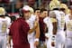 Jimbo Fisher saw his Seminoles race out to a 17-0 lead before allowing Oklahoma State close the gap to 20-17 in the third quarter.