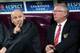 CLUJ-NAPOCA, ROMANIA - OCTOBER 02: Sir Alex Ferguson, manager of Manchester United and Mike Phelan look on before the UEFA Champions League Group H match between CFR 1907 Cluj and Manchester United at the Constantin Radulescu Stadium on October 2, 2012 i