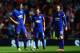 SUNDERLAND, ENGLAND - AUGUST 24: Robin van Persie (L), Juan Mata and Wayne Rooney of Manchester United look dejected after the goal scored by Jack Rodwell of Sunderland during the Barclays Premier League match between Sunderland and Manchester United at