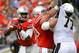 J.T. Barrett will need to receive plenty of protection against Virginia Tech on Saturday.