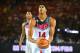 BILBAO, SPAIN - SEPTEMBER 02: Anthony Davis #14 of the USA Basketball Men's National Team shoots a free throw against the New Zealand National Basketball Team during the FIBA 2014 World Cup Tournament at the Bilbao Exhibition Center on September 02, 2014
