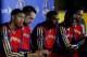 METAIRIE, LA - NOVEMBER 15: Tyreke Evans #1, Jrue Holiday #11, Ryan Anderson #33 and Anthony Davis #23 of the New Orleans Pelicans attends an All-Star lineup to unveil the official NBA All-Star Ballot 2014 presented by Sprint on Friday, November 15 at th