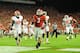 ATHENS, GA - AUGUST 30: Todd Gurley #3 of the Georgia Bulldogs carries the ball for a fourth-quarter touchdown against the Clemson Tigers at Sanford Stadium on August 30, 2014 in Athens, Georgia. (Photo by Scott Cunningham/Getty Images)
