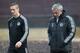 COBHAM, ENGLAND - OCTOBER 21: Chelsea manager Jose Mourinho chats with Fernando Torres during a Chelsea training session ahead of their UEFA Champions League Group E match against Schalke on October 21, 2013 in Cobham, England, (Photo by Charlie Crowhurst