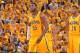 INDIANAPOLIS, IN - MAY 03: Roy Hibbert #55 and Paul George #24 of the Indiana Pacers on the court during game Seven of the Eastern Conference Playoffs against the Atlanta Hawks at the Bankers Life Fieldhouse on May 3, 2014 in Indianapolis, Indiana. NOTE T