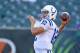 CINCINNATI, OH - AUGUST 28: Andrew Luck #12 of the Indianapolis Colts warms up prior to the start of the game against the Cincinnati Bengals at Paul Brown Stadium on August 28, 2014 in Cincinnati, Ohio. (Photo by Andy Lyons/Getty Images)