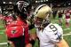 NEW ORLEANS, LA - SEPTEMBER 08: Matt Ryan #2 of the Atlanta Falcons and Drew Brees #9 of the New Orleans Saints speak following a game at the Mercedes-Benz Superdome on September 8, 2013 in New Orleans, Louisiana. The Saints defeated the Atlanta Falcons 2