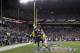 SEATTLE, WA - SEPTEMBER 24: Wide receiver Golden Tate #81 of the Seattle Seahawks makes a catch in the end zone to defeat the Green Bay Packers on a controversial call by the officials at CenturyLink Field on September 24, 2012 in Seattle, Washington. (