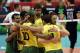 KATOWICE, POLAND - SEPTEMBER 1: Brazil's team hugs during the FIVB World Championships match between Brazil and Germany on September 1, 2014 in Katowice, Poland. (Photo by Adam Nocon/Getty Images)