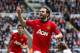 NEWCASTLE UPON TYNE, ENGLAND - APRIL 05: Juan Mata of Manchester United celebrates scoring their second goal during the Barclays Premier League match between Newcastle United and Manchester United at St James' Park on April 5, 2014 in Newcastle upon Tyn