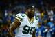 Nov 28, 2013; Detroit, MI, USA; Green Bay Packers defensive end Datone Jones (95) against the Detroit Lions at Ford Field. Mandatory Credit: Andrew Weber-USA TODAY Sports