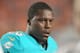 MIAMI GARDENS, FL - AUGUST 28: Knowshon Moreno #28 of the Miami Dolphins looks on in the fourth quarter during action against the St. Louis Rams at Sun Life Stadium on August 28, 2014 in Miami Gardens, Florida. (Photo by Marc Serota/Getty Images)
