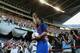 BARCELONA - JULY 21: Ronaldinho of Brazil waves to the fans during the Barcelona FC Press Conference for the signing of new player Ronaldinho on July 21, 2003 at the Nou Camp in Barcelona, Spain. (Photo By Shaun Botterill/Getty Images)