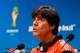 RIO DE JANEIRO, BRAZIL - JULY 12: Joachim Low of Germany talks to the media during a press conference at Maracana on July 12, 2014 in Rio de Janeiro, Brazil. (Photo by Clive Rose/Getty Images)