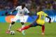 RIO DE JANEIRO, BRAZIL - JUNE 25: Bacary Sagna of France controls the ball against Walter Ayovi of Ecuador during the 2014 FIFA World Cup Brazil Group E match between Ecuador and France at Maracana on June 25, 2014 in Rio de Janeiro, Brazil. (Photo by Ja