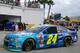 Jeff Gordon pulls into the Daytona garage after a practice run.