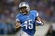 DETROIT, MI - AUGUST 22: Golden Tate #15 of the Detroit Lions runs for a short gain during the first half of the preseason game against the Jacksonville Jaguars at Ford Field on August 22, 2014 in Detroit, Michigan. The Lions defeated the Jaguars 13-12.