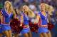 ORCHARD PARK, NY - AUGUST 09: Buffalo Jills cheerleaders dance during a timeout at Ralph Wilson Stadium on August 9, 2012 in Orchard Park, New York.Washington won 7-6. (Photo by Rick Stewart/Getty Images)