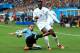 SAO PAULO, BRAZIL - JUNE 19: Martin Caceres of Uruguay tackles Danny Welbeck of England during the 2014 FIFA World Cup Brazil Group D match between Uruguay and England at Arena de Sao Paulo on June 19, 2014 in Sao Paulo, Brazil. (Photo by Julian Finney/