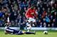 WEST BROMWICH, ENGLAND - MARCH 08: Danny Welbeck of Manchester United evades Jonas Olsson of West Bromwich Albion during the Barclays Premier League match between West Bromwich Albion and Manchester United at The Hawthorns on March 8, 2014 in West Bromwi