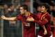 ROME, ITALY - JANUARY 18: Kevin Strootman with his teammate Dodo #3 of AS Roma celebrates after scoring the second team's goal during the Serie A match between AS Roma and AS Livorno Calcio at Stadio Olimpico on January 18, 2014 in Rome, Italy. (Photo b