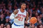 Dec 16, 2013; New York, NY, USA;  New York Knicks shooting guard Iman Shumpert (21) brings the ball up court during the second half against the Washington Wizards at Madison Square Garden. Washington Wizards defeat the New York Knicks 102-101. Mandatory C