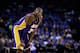 OAKLAND, CA - NOVEMBER 01: Kobe Bryant #24 of the Los Angeles Lakers stands on the court during their game against the Golden State Warriors at ORACLE Arena on November 1, 2014 in Oakland, California. NOTE TO USER: User expressly acknowledges and agrees