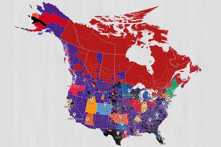 Nba Twitter Fan Follower Map Shows Lakers Are Most Nba Twitter Fan Follower Map Shows Lakers Are Most