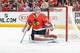 CHICAGO, IL - JANUARY 20: Goalie Antti Raanta #31 of the Chicago Blackhawks guards the net during the NHL game against the Arizona Coyotes at the United Center on January 20, 2015 in Chicago, Illinois. (Photo by Bill Smith/NHLI via Getty Images)