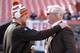 CLEVELAND, OH - DECEMBER 07: Johnny Manziel #2 of the Cleveland Browns talks with owner Jimmy Haslam prior to the game against the Indianapolis Colts at FirstEnergy Stadium on December 7, 2014 in Cleveland, Ohio. (Photo by Jason Miller/Getty Images)