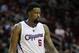 Feb 25, 2015; Houston, TX, USA; Los Angeles Clippers center DeAndre Jordan (6) reacts after a play during the second quarter against the Houston Rockets at Toyota Center. Mandatory Credit: Troy Taormina-USA TODAY Sports
