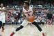 Jan 22, 2015; Stanford, CA, USA; Stanford Cardinal guard Chasson Randle (5) steps out for a shot against the Arizona Wildcats during the first half at Maples Pavilion. The Arizona Wildcats defeated the Stanford Cardinal 89-82. Mandatory Credit: Ed Szczepa