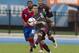 Feb 28, 2015; Bradenton, FL, USA; Toronto FC midfielder Sebastian Giovinco (10) sends the ball forward against the U23 Costa Rica National Team during the IMG Suncoast Pro Classic at IMG Academy Stadium. Mandatory Credit: Greg Bartram-USA TODAY Sports