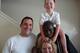 Hodges with the Kenny family in Charlotte.
