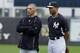 After needing to rely only on Mariano Rivera for years, Yankees manager Joe Girardi (left) hasn't named a closer in 2015.