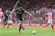 STOKE ON TRENT, ENGLAND - MAY 24: Steven Gerrard of Liverpool scores his team's first goal during the Barclays Premier League match between Stoke City and Liverpool at Britannia Stadium on May 24, 2015 in Stoke on Trent, England. (Photo by Dave Thompso