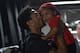 CHICAGO,IL - MAY 8: Derrick Rose #1 of the Chicago Bulls gives his son P.J. a kiss after hitting the game winning shot against the Cleveland Cavaliers at the United Center During Game Three of the Eastern Conference Semifinals during the 2015 NBA Playoffs