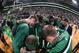 BOSTON, MA - APRIL 23: The Boston Celtics huddle before a game against the Cleveland Cavaliers in Game Three of the Eastern Conference Quarterfinals during the 2015 NBA Playoffs on April 23, 2015 at TD Garden in Boston, Massachusetts. NOTE TO USER: User e