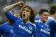 Luiz celebrates Champions League glory with Chelsea.