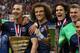 Celebrating French cup success.